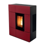 Piec na pellet MCZ Stream Comfort Air bordowy – widok z przodu